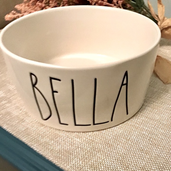rae dunn bella dog bowl